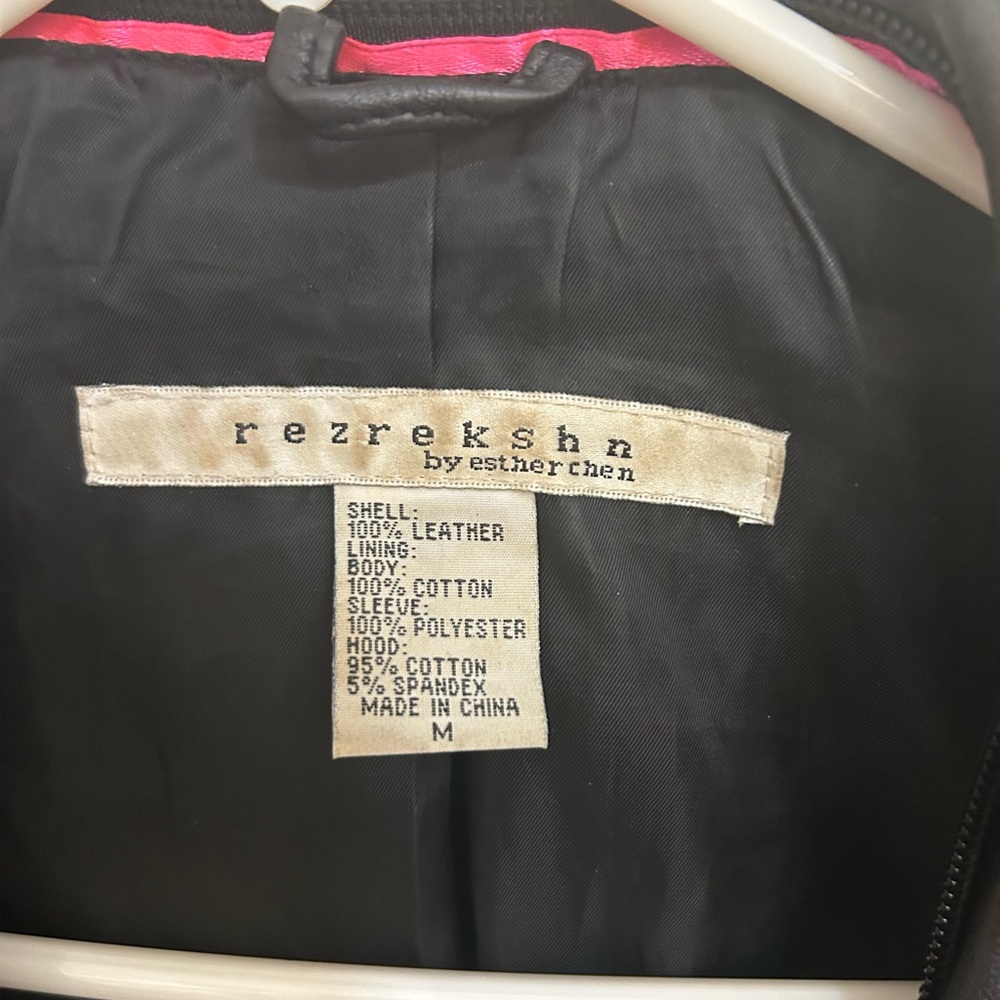 Black 100% Leather Jacket (M) - Picture 4 of 5